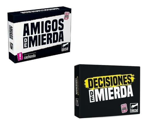 Amigos De Mierda + Decisiones De Mierda Cartas Buro Fiesta