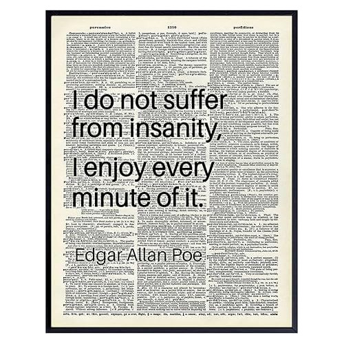 Edgar Allan Poe Quote Art Large 11x14 - Typography Dict...