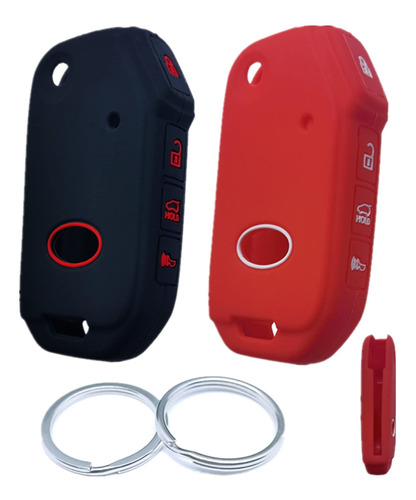 2 Piezas 4 Botones De Silicona Plegable Flipout Remote ...