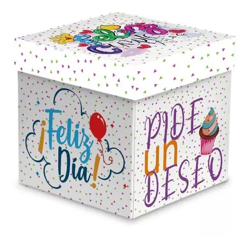 Caja De Regalo Madera Cumpleaños