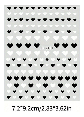 4 Sencillas Pegatinas De Amor For Uñas For El Diseño De