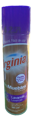 Lustra Muebles Virginia Aerosol Lavanda 360cm3 Mf Shop