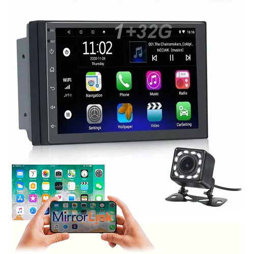 7 Pulgadas Coche Estereo Android Gps Doble Din Con Camara