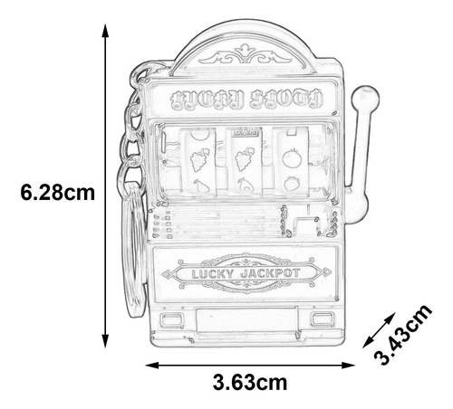 4 X 2x Mini Slot Machine Keychain Festival Novelty 4 Pcs
