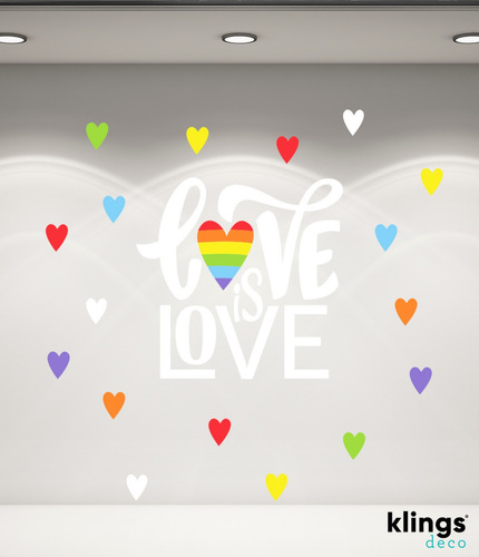 Imagen 6 de 9 de Vinilos Vidriera Enamorados San Valentin Pride