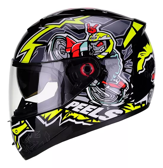 Casco Moto Integral Peels Icon Mil Grau Doble Visor