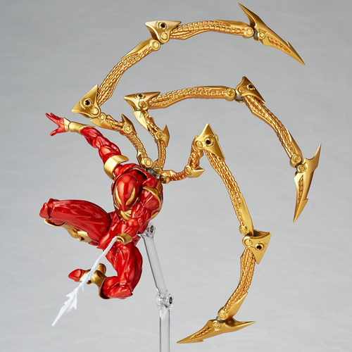 Boneco Iron Spider Amazing Yamaguchi Revoltech Aranha Ferro