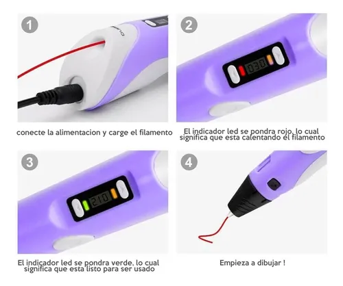 Lápiz 3d Con Control Temperatura Y Carga Usb Facil De Usar