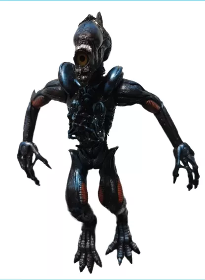 Figura Plástico Rígido Bootleg Alien 22cm Negro Azul