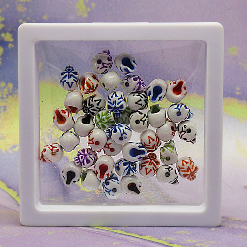 Cuenta Separador Acrílico 100g Pulseras Bisutería Collares Calavera 230pz 1.1 Cm 9 Mm