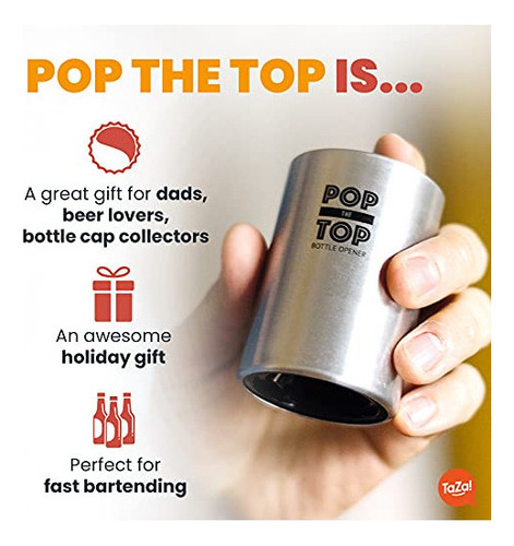 Abridor De Botellas De Cerveza Pop-the-top (negro): Abridor