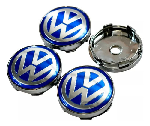 X4 Tapa Centro Llanta Volkswagen  60 Mm Diámetro Exterior