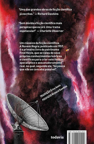 A nuvem negra, de Hoyle, Fred. Editorial Editora Todavia, capa mole em português, 2022