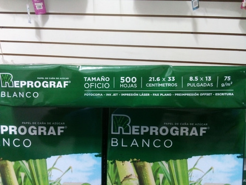 Imagen 7 de 9 de Resma De Papel Tamaño Oficio Marca Reprograf