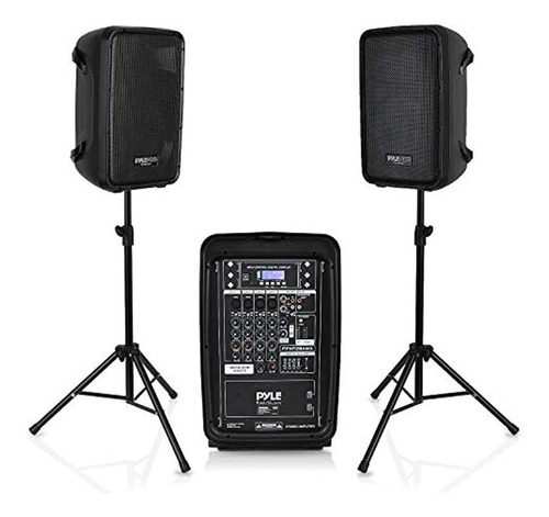 Pa Altavoz Dj Mixer Bundle - Sistema De Sonido Bluetooth Ina