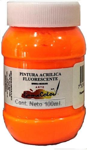 Pintura Acrílica Fluorescente De 100ml (1 Bote)