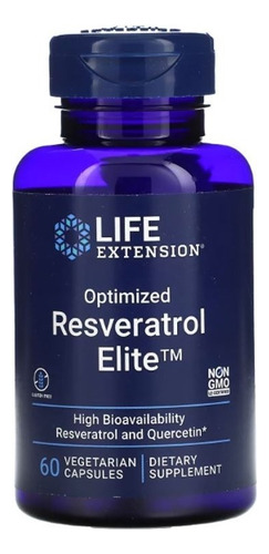 Resveratrol Elite 222 Mg 60 Cp Life Extension Cardiovascular Sabor Neutro