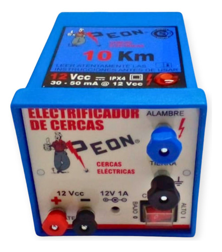 Electrificador A Batería 10 Km Peón - El Mayor Alcance Real