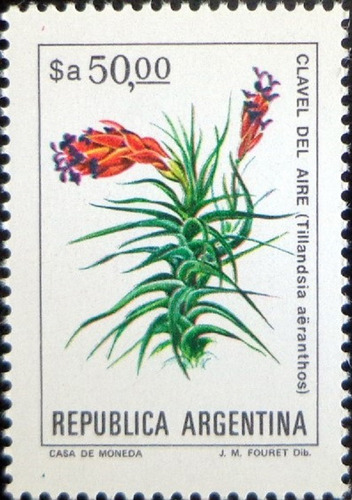 Argentina Flores, Sello Gj 2113 A $a 50 Fluor 85 Mint L9783