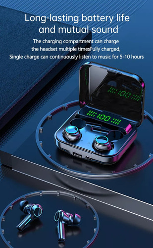 .. Fone De Ouvido Bluetooth Sem Fio Duplo Host Duplo Par Tws