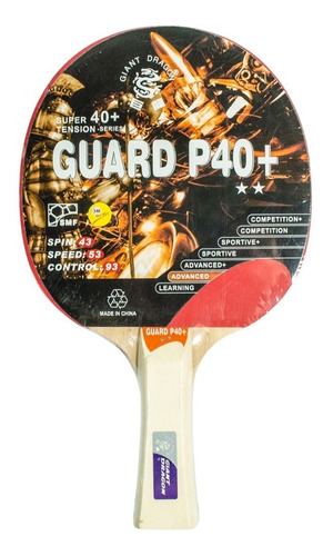 Paleta Ping Pong Giant Dragon 2 Estrellas Tenis Mesa-full 