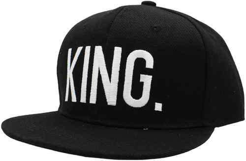 Gorra De King - Visera Plana - Negra - Alta Calidad