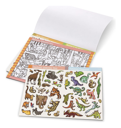 Melissa Doug Seek And Find Bloc De Pegatinas, Animales (má