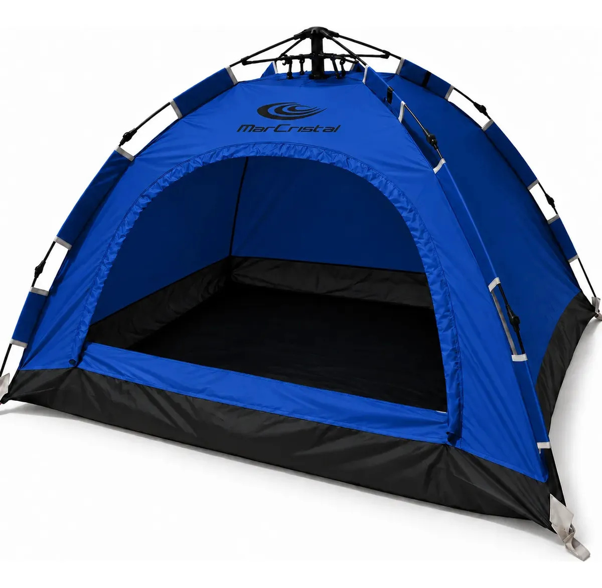 Carpa Automatica Playera Camping Puerta Ventana Mar Cristal Color Azul
