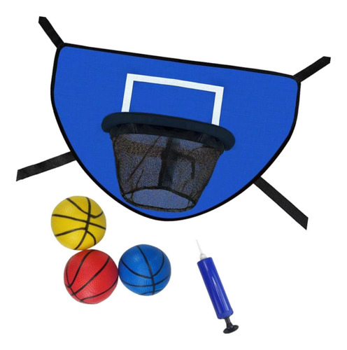 Juego De Aro De Baloncesto De Trampolín Con 3 Baloncesto Y