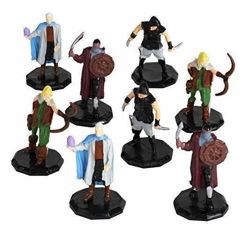 8 Figuras Miniaturas De Fantasía Pintadas - Compatibles Con Dnd Y Pathfinder