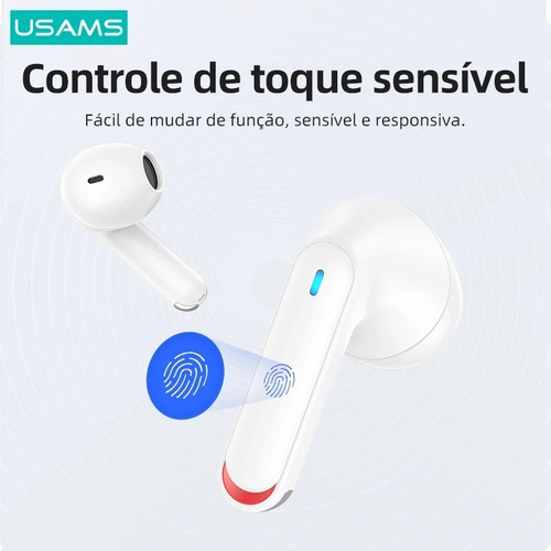 Auriculares Usams Nx10 Tws Bt5.2 Blanco Para iPhone/samsumg