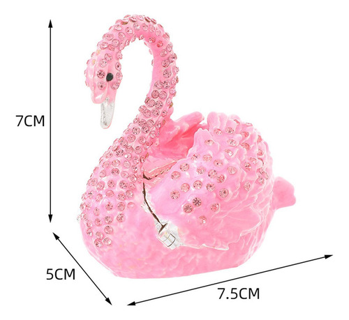 Swan Trinket Box Treasure Case Portátil Multipurpose Art