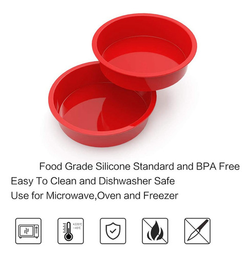 Molde Redondo De Silicona Para Tartas De 8 Pulgadas (aproxim