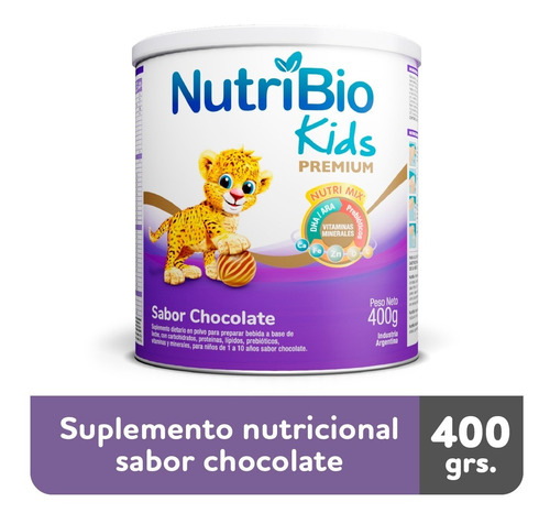 Nutribio Kids Suplemento 1 A 10 Chocolate Años Lata 400g