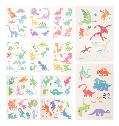 Adhesivo Con Estampado De Dinosaurios Que Brillan En La Oscu