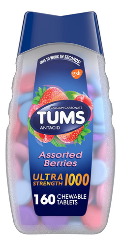 Tums Ultra Strength 1000 Tabletas Masticables De Bayas Surti