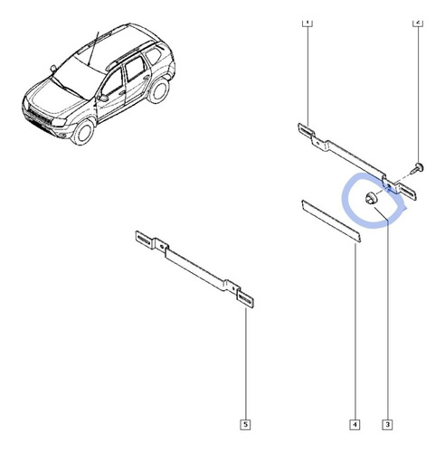 Clip Fijación Patente Duster- Megane 2 Original Renault
