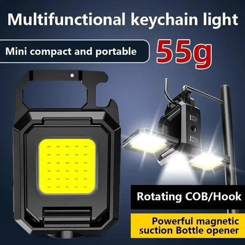 Mini Lanterna Led Para Chaveiro Com Luzes Cob Duplas