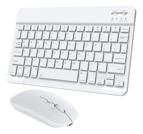 Mini Teclado Slim + Mouse Raton Inalambric Bluetooth Laptop 