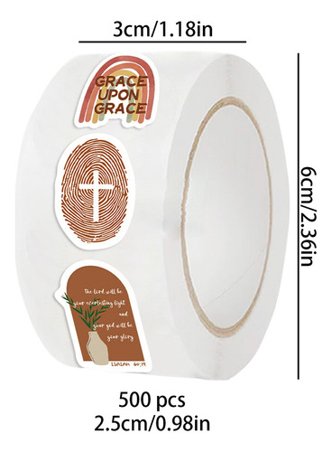 Pegatinas De La Fe De Jesús Rollo De Calcomanía Cristiana 50