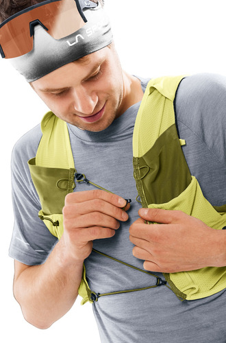 Mochila De Hidratação Deuter Traick 5 Colete Trail Running Cor Amarelo