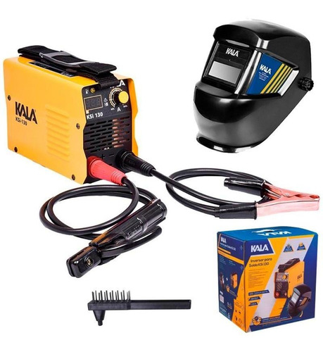 Solda Inversora E Tig 130a Bivolt Com Máscara Ksi 130 Kala