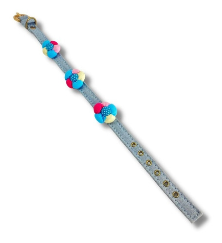 Imagen 3 de 7 de Collar Mascotas Perritoo Gatito Con 3 Flores 32cm
