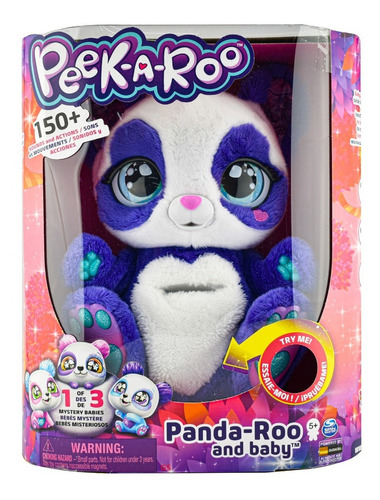 Peek A Roo Panda Roo Y Bebe 150 Sonidos Acciones Spin Master Color Morado