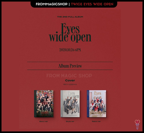 Twice 2nd Full Album - Eyes Wide Open ( Set 3 Ver ) Original