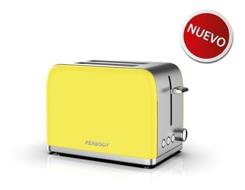 Tostadora Peabody Pe-t387 Amarilla 2 Ranuras 6 Niveles 1050w