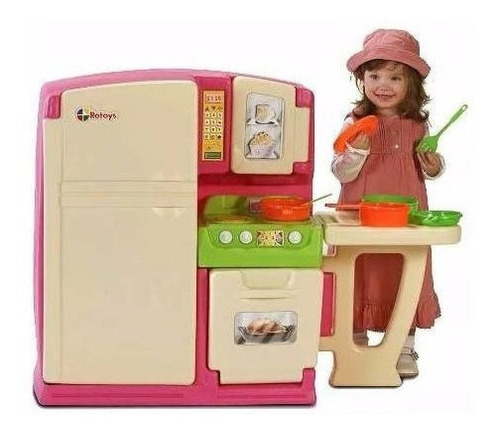 Cocina Heladera, Horno, Mesa, Para Niños Rotoys