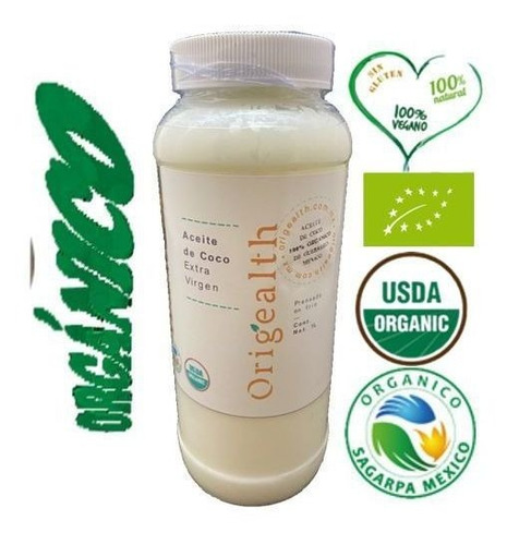 Aceite de Coco orgánico Origealth sin olor ni sabor 1lto