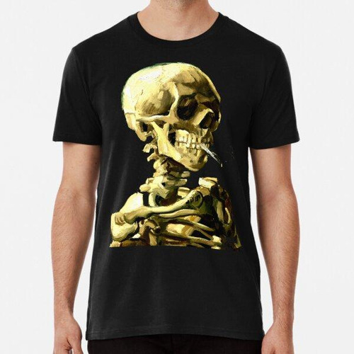 Remera  Imagen Optimizada De La Calavera Con Un Cigarrillo E