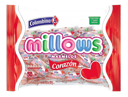 Marshmallow Millows Corazon X50unidades 